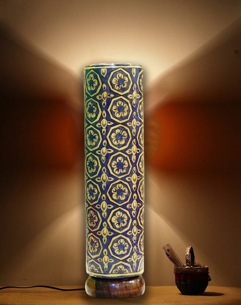 Cerelean Camel lamp - Artisans Handmade & Hand Painted Table Lamp