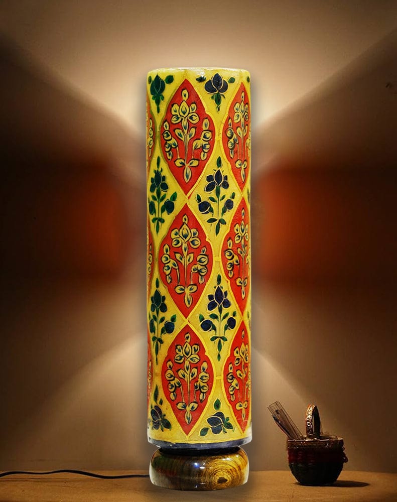 Scarlet Bloom Camel lamp - Artisans Handmade & Hand Painted Table Lamp