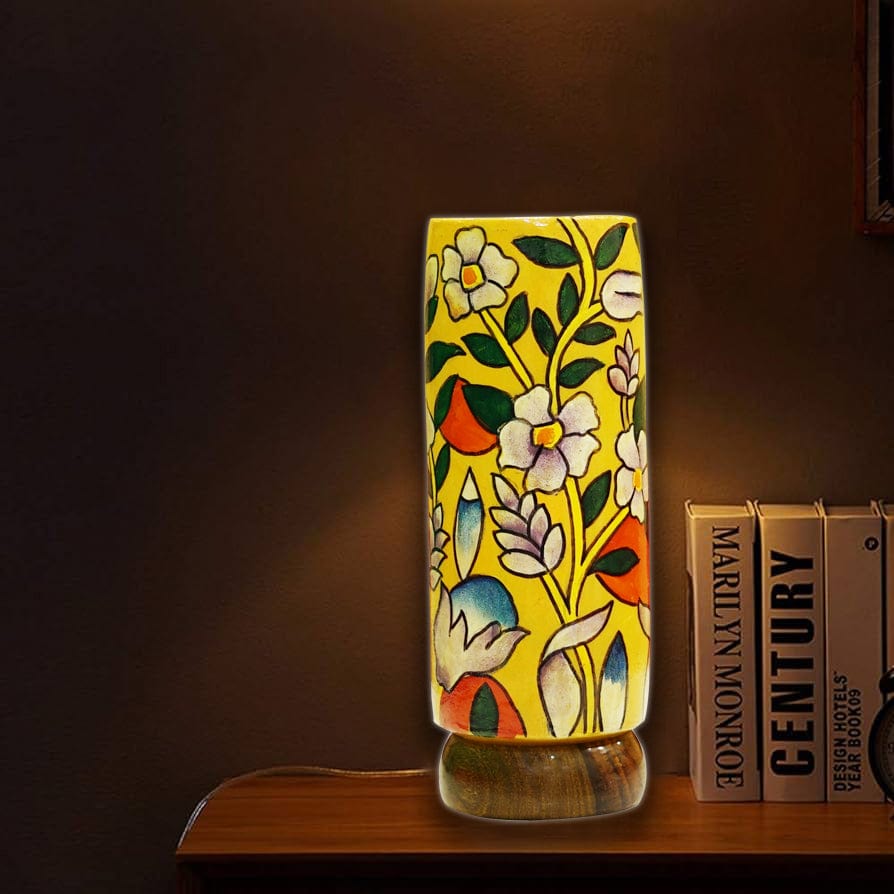 Golden Blossom Camel lamp - Artisans Handmade & Hand Painted Table Lamp